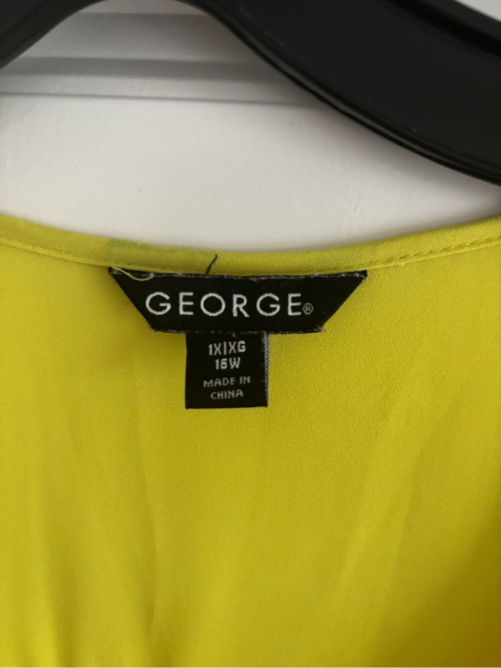George Neon Yellow Button-Front Blouse - Picture 2 of 3